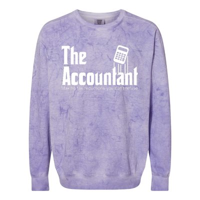 Accountant Funny CPA Gift Accountant Humor Spoof Colorblast Crewneck Sweatshirt