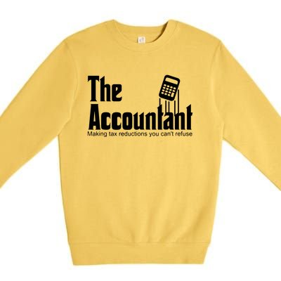 Accountant Funny CPA Gift Accountant Humor Spoof Premium Crewneck Sweatshirt