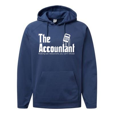 Accountant Funny CPA Gift Accountant Humor Spoof Performance Fleece Hoodie