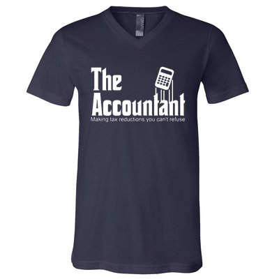 Accountant Funny CPA Gift Accountant Humor Spoof V-Neck T-Shirt