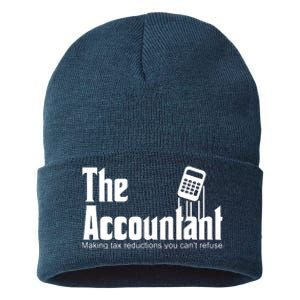 Accountant Funny CPA Gift Accountant Humor Spoof Sustainable Knit Beanie