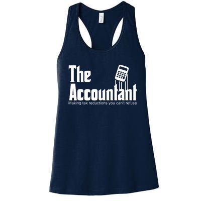 Accountant Funny CPA Gift Accountant Humor Spoof Women's Racerback Tank