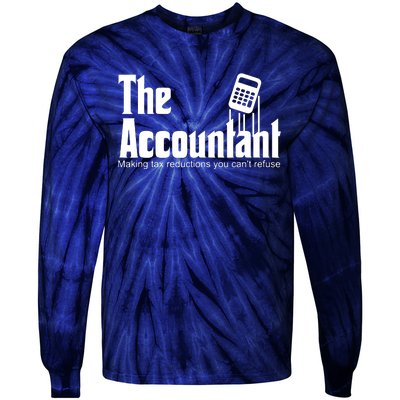 Accountant Funny CPA Gift Accountant Humor Spoof Tie-Dye Long Sleeve Shirt