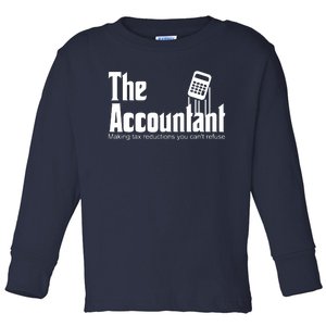 Accountant Funny CPA Gift Accountant Humor Spoof Toddler Long Sleeve Shirt