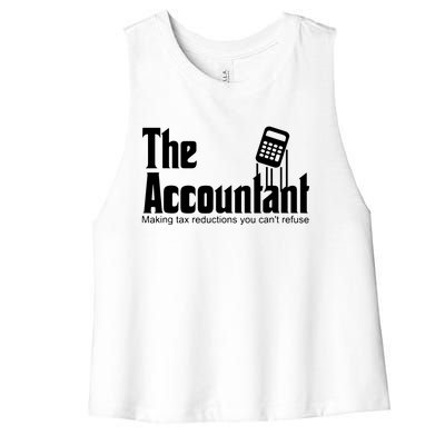 Accountant Funny CPA Gift Accountant Humor Spoof Women's Racerback Cropped Tank