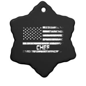 American Flag Chef Gift For Chef Cool Gift Ceramic Star Ornament