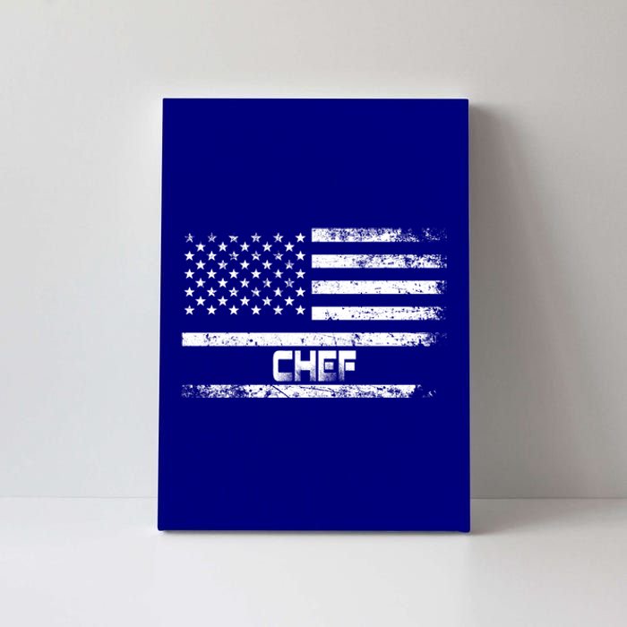 American Flag Chef Gift For Chef Cool Gift Canvas