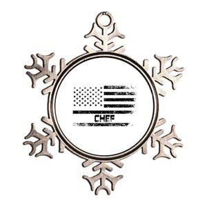 American Flag Chef Gift For Chef Cool Gift Metallic Star Ornament