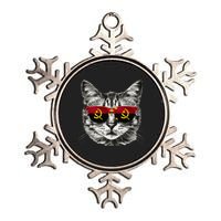 Angolan Flag Cat Owner Souvenirs Products Kitten Angola Metallic Star Ornament