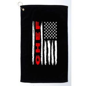 American Flag Chef Us Usa Flag Gift Platinum Collection Golf Towel