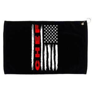 American Flag Chef Us Usa Flag Gift Grommeted Golf Towel