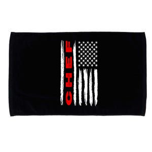 American Flag Chef Us Usa Flag Gift Microfiber Hand Towel