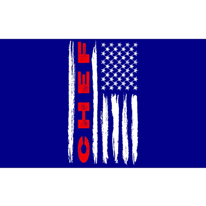 American Flag Chef Us Usa Flag Gift Bumper Sticker