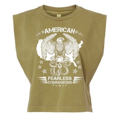 American Fearless Courageous Eagle Snake Garment-Dyed Women's Muscle Tee