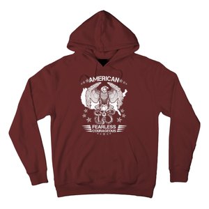 American Fearless Courageous Eagle Snake Hoodie