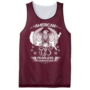 American Fearless Courageous Eagle Snake Mesh Reversible Basketball Jersey Tank