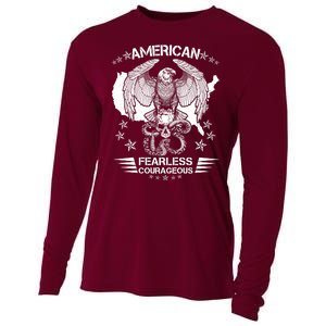 American Fearless Courageous Eagle Snake Cooling Performance Long Sleeve Crew