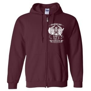 American Fearless Courageous Eagle Snake Full Zip Hoodie