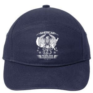 American Fearless Courageous Eagle Snake 7-Panel Snapback Hat