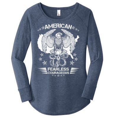 American Fearless Courageous Eagle Snake Women's Perfect Tri Tunic Long Sleeve Shirt