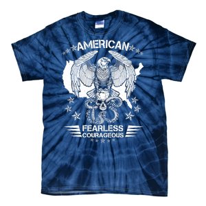 American Fearless Courageous Eagle Snake Tie-Dye T-Shirt