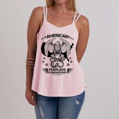 American Fearless Courageous Eagle Snake Women's Strappy Tank