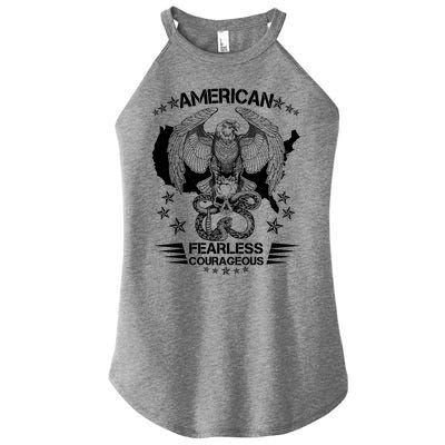 American Fearless Courageous Eagle Snake Women’s Perfect Tri Rocker Tank