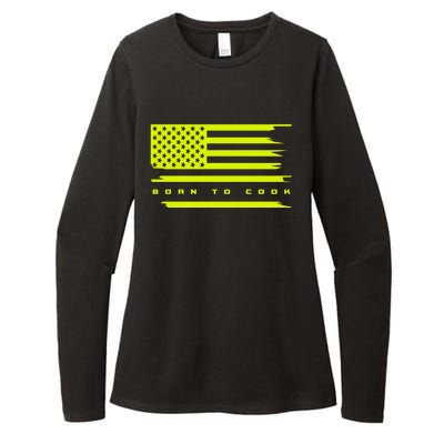 American Flag Cooking Chef Cook Cooking Gift Womens CVC Long Sleeve Shirt