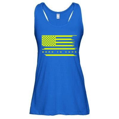 American Flag Cooking Chef Cook Cooking Gift Ladies Essential Flowy Tank