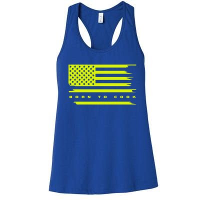 American Flag Cooking Chef Cook Cooking Gift Women's Racerback Tank