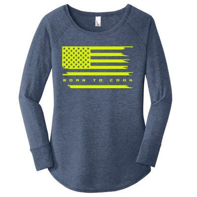 American Flag Cooking Chef Cook Cooking Gift Women's Perfect Tri Tunic Long Sleeve Shirt