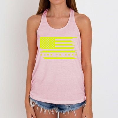 American Flag Cooking Chef Cook Cooking Gift Women's Knotted Racerback Tank