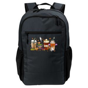 Autumn Fall Coffee Latte Cups Horrors And Ghost Halloween Days Meaningful Gift Daily Commute Backpack