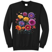 Aesthetic Flowers Collection Violet Flowers Vintage Floral Sweatshirt