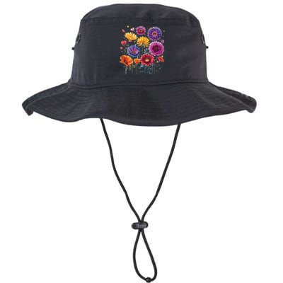 Aesthetic Flowers Collection Violet Flowers Vintage Floral Legacy Cool Fit Booney Bucket Hat