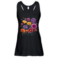 Aesthetic Flowers Collection Violet Flowers Vintage Floral Ladies Essential Flowy Tank