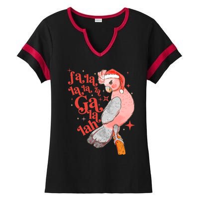 Australian Funny Christmas Holidays Cute Galah Bird Falala Ladies Halftime Notch Neck Tee