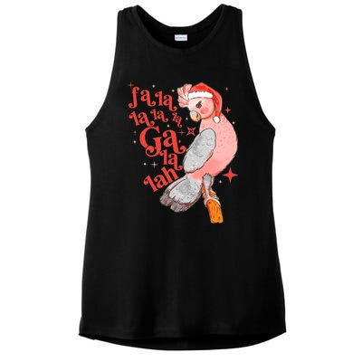 Australian Funny Christmas Holidays Cute Galah Bird Falala Ladies PosiCharge Tri-Blend Wicking Tank