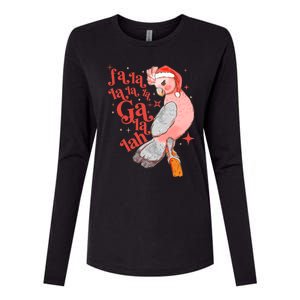 Australian Funny Christmas Holidays Cute Galah Bird Falala Womens Cotton Relaxed Long Sleeve T-Shirt