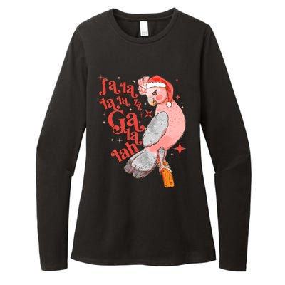 Australian Funny Christmas Holidays Cute Galah Bird Falala Womens CVC Long Sleeve Shirt