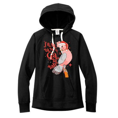 Australian Funny Christmas Holidays Cute Galah Bird Falala Women's Fleece Hoodie