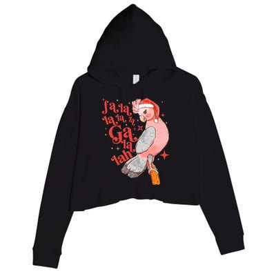 Australian Funny Christmas Holidays Cute Galah Bird Falala Crop Fleece Hoodie