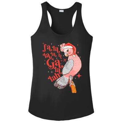 Australian Funny Christmas Holidays Cute Galah Bird Falala Ladies PosiCharge Competitor Racerback Tank