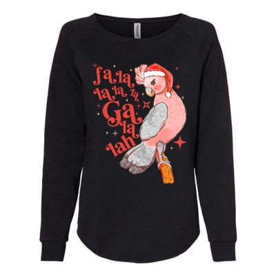 Australian Funny Christmas Holidays Cute Galah Bird Falala Womens California Wash Sweatshirt