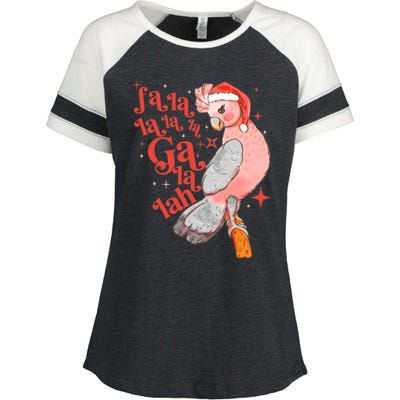 Australian Funny Christmas Holidays Cute Galah Bird Falala Enza Ladies Jersey Colorblock Tee