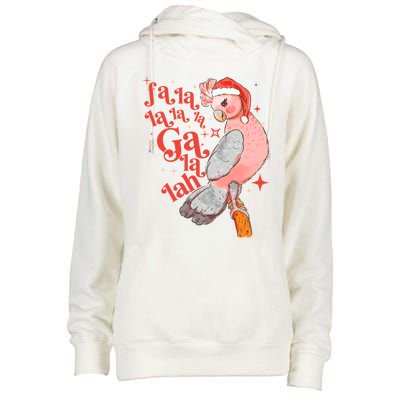 Australian Funny Christmas Holidays Cute Galah Bird Falala Womens Funnel Neck Pullover Hood