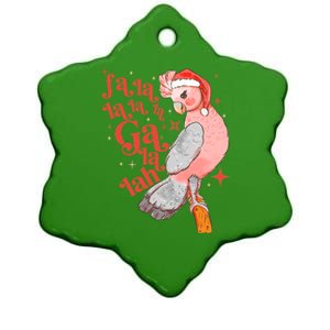 Australian Funny Christmas Holidays Cute Galah Bird Falala Ceramic Star Ornament