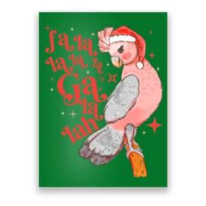 Australian Funny Christmas Holidays Cute Galah Bird Falala Poster