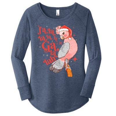 Australian Funny Christmas Holidays Cute Galah Bird Falala Women's Perfect Tri Tunic Long Sleeve Shirt