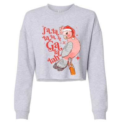 Australian Funny Christmas Holidays Cute Galah Bird Falala Cropped Pullover Crew